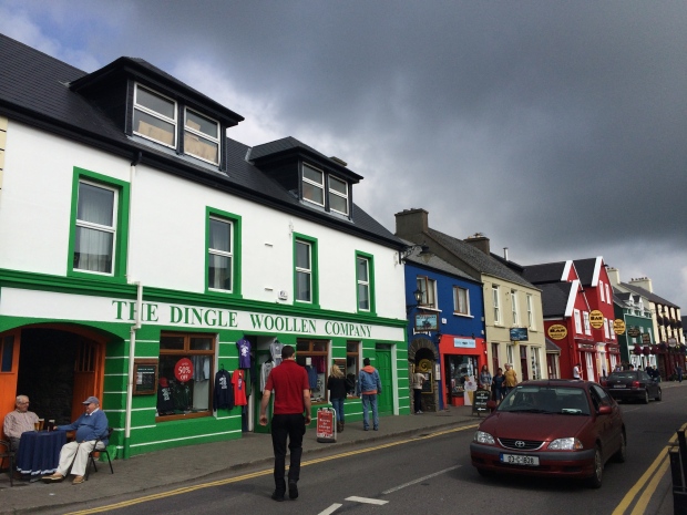 Charming Dingle with some ominous clouds in the background.